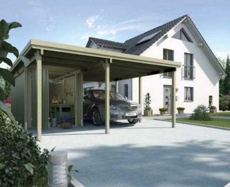 weka Carport 607 inkl. Geräteraum