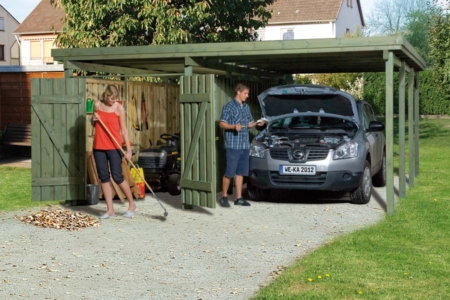 weka Carport 607 inkl. Geräteraum – Bild 3