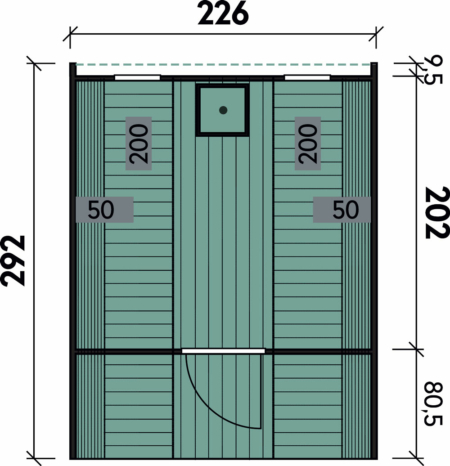 Saunafass deLux Fiete 2329 (292 x 226 cm) – Bild 8
