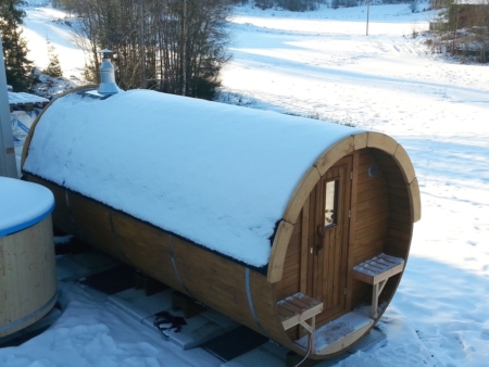 Saunafass 450 cm lang