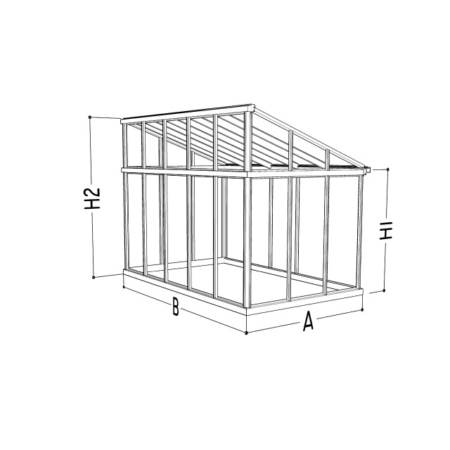 Pultdach-Gewächshaus MODERN – Bild 2