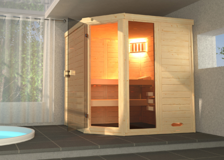 Massivholz-Elementsauna "Kemi Eck" – Bild 6