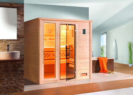 weka 45 mm Premium Massivholzsauna Bergen – Bild 6