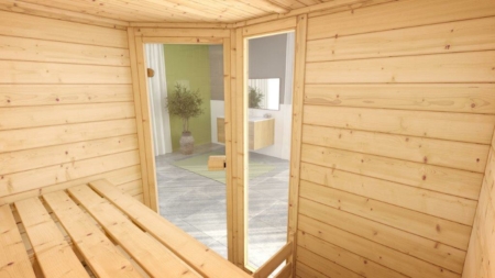 weka Massivholz-ECK-Sauna "Valida" SPARSET – Bild 5