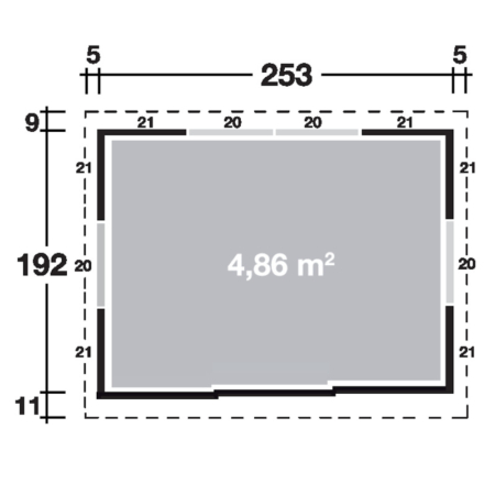 WOLFF Metallhaus Narja 2519 (253 x 192 cm) – Bild 2