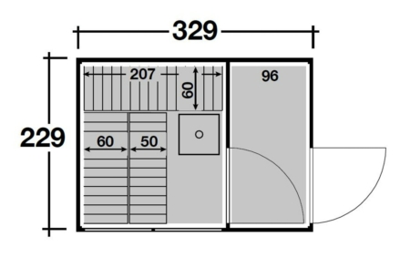 Aussensauna Stina - 4 Grössen – Bild 3