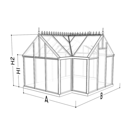 Orangerie PANDIA Junior (318 x 401 cm) – Bild 2