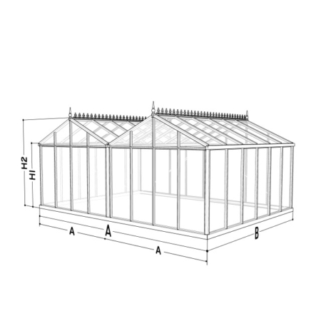 Alu Gewächshaus THEIA Victorian (diverse Grössen) – Bild 9