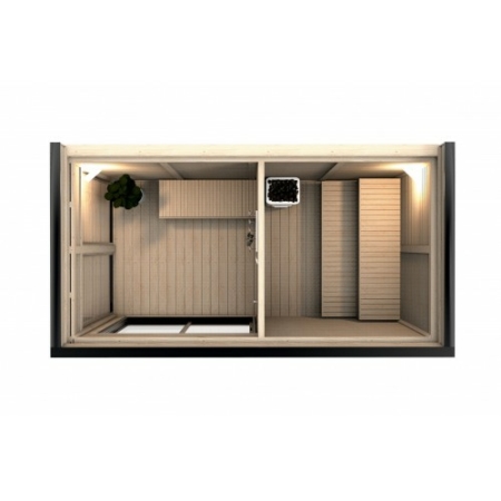 2 x 4 Modulares Saunahaus Isoliert – Bild 2