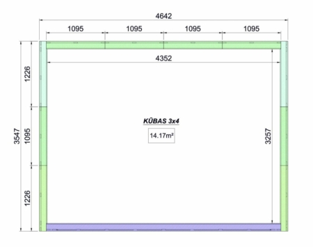 3 x 4 Modulhaus Isoliert – Bild 3