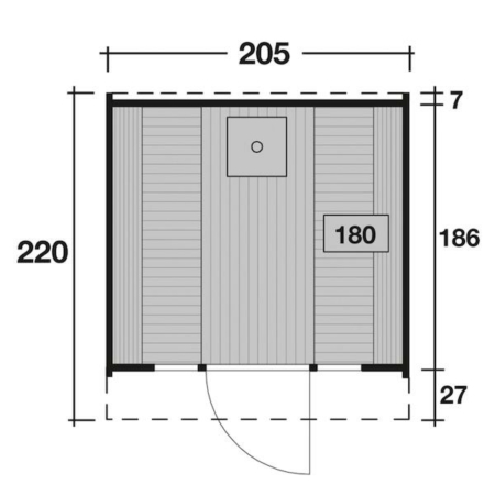 Saunafass  Sofie 2123 (230 cm) – Bild 6