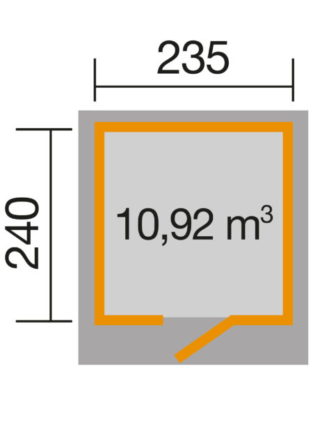 Komfort-Designhaus "wekaLine" 171 + extra hohe Türe – Bild 4