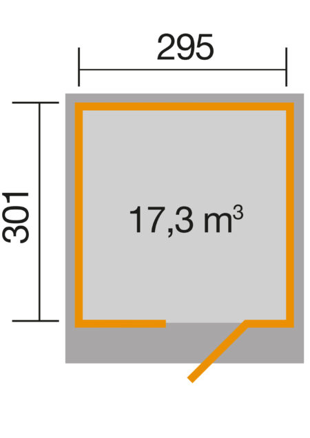 Komfort-Designhaus "wekaLine" 171 + extra hohe Türe – Bild 3