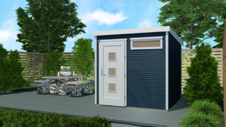 Komfort-Designhaus "wekaLine" 171 + extra hohe Türe