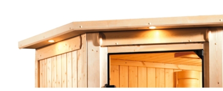 Holma 2318 - 40 mm Massivholzsauna (181 x 223 cm) – Bild 4