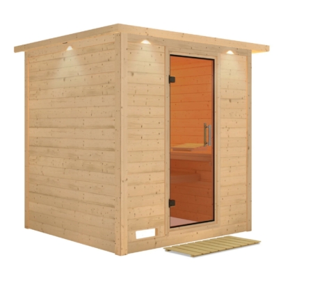 Femke 1919 - 40 mm Massivholzsauna (193 x 193 cm) – Bild 3