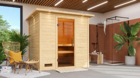 Femke 1919 - 40 mm Massivholzsauna (193 x 193 cm)