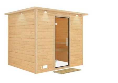 Fenja 2319 - 40 mm Massivholzsauna (193 x 227 cm) – Bild 10