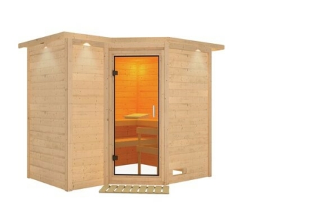 Holma 2318 - 40 mm Massivholzsauna (181 x 223 cm) – Bild 11