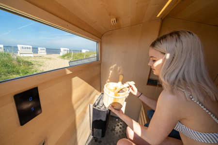 Strandkorbsauna - Strandkorb & Sauna in Einem – Bild 6