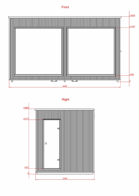 Luxury Modern Saunahaus mit Ruheraum 234 x 444 cm – Bild 5