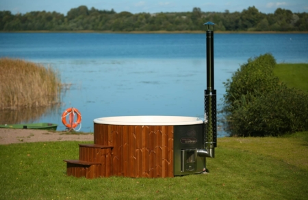Fiberglas Hot Pot Rund 200 cm oder 225 cm (mit integriertem Ofen)
