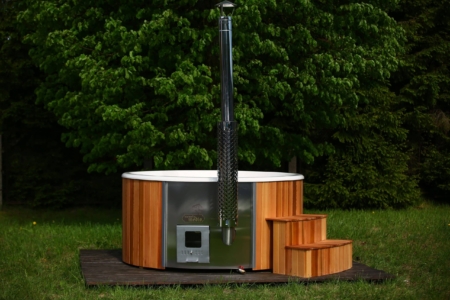 Fiberglas Hot Pot Rund 200 cm oder 225 cm (mit integriertem Ofen) – Bild 9
