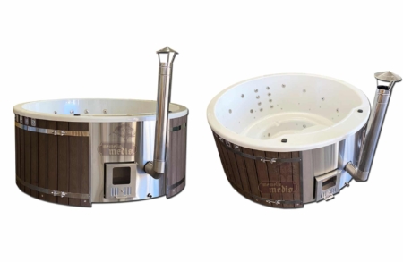 Fiberglas Hot Pot Rund 200 cm oder 225 cm (mit integriertem Ofen) – Bild 5