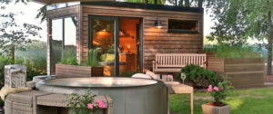 Aussensauna Wärmegrad Softub Whirlpool